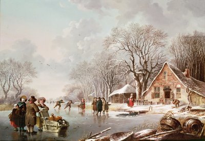 Winterszene von Andries Vermeulen